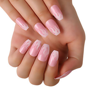 <span class=keywords><strong>Autocollants</strong></span> pour <span class=keywords><strong>faux</strong></span> <span class=keywords><strong>ongles</strong></span> rose de haute qualité, Design bon marché, jolis vêtements simples pour femmes - Product Image 5