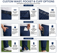 Pantalones Cortos de Golf para Hombre, Color Personalizado, Gris Oscuro, Color Sólido, Venta al Por Mayor, Secado Rápido, Elásticos, de Longitud Media