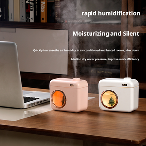 Mới Được Thiết Kế 400Ml USB Siêu Âm Tạo Độ Ẩm Màu Sắc Thay Đổi LED Ánh Sáng Ban Đêm Sáng Tạo Máy Ảnh Hình Thiết Kế Nhựa 1 Năm - Product Image 1