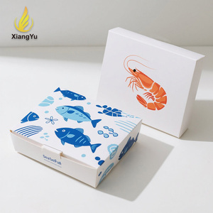 Tùy Chỉnh In Ấn Có Thể Gập Lại Các Tông Giấy Carton Sáp Hộp Cho Hải Sản Tủ Đông Ngũ Cốc Đóng Gói Đông Lạnh Hộp Bao Bì Thực Phẩm Đông Lạnh - Product Image 3