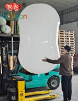 Ballon météorologique géant en nylon transparent laminé sur mesure, haute barrière, à hélium, PA+PE, 2mx3m, haute altitude, hauteur fixe