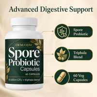 Capsules Probiotiques Mega Spore OEM/ODM, 60 Comprimés, Confort Intestinal, Santé Digestive, Soutien Digestif pour Adultes, Hommes et Femmes