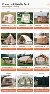 Tente gonflable <span class=keywords><strong>de</strong></span> luxe maison Triangle dôme air tente Support personnalisation grand espace adapté au Camping en plein air multiple - Product Image 2