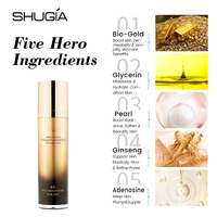 Émulsion au Ginseng et Perle d'Or, Soin de Luxe à l'Or, Effet Lissant Visible des Rides, Nourrit la Peau, Disponible en OEM