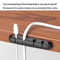 JIAZHAO RY0031 Nouveau Organisateur de Câbles de Bureau Série CR en Silicone, Enrouleur Créatif, Support de Prise et Clip, Lot en Gros