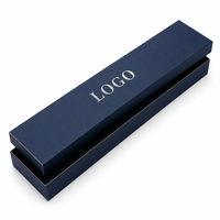 Boîte d'emballage professionnelle bleu marine avec logo personnalisé, vente en gros, boîte cadeau minimaliste pour entreprises, prix d'usine