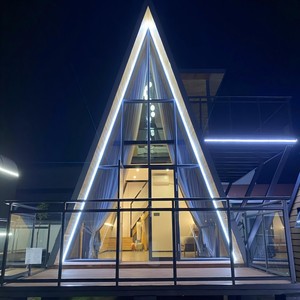 Casa Prefabbricata Modulare in <span class=keywords><strong>Acciaio</strong></span> a Due Piani, Villa Capsula Triangolare, Appartamento Moderno, Negozio, Hotel, Camere da Letto, Uffici - Product Image 1