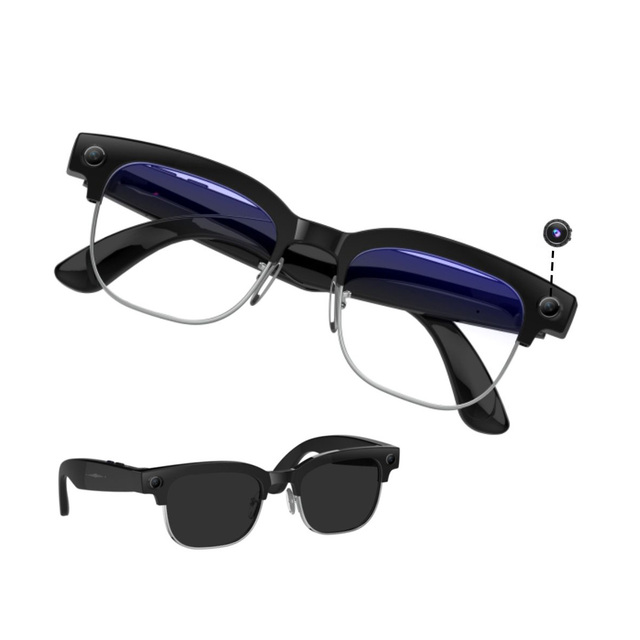 2026 Men Women 800W HD Camera 32GB Ai Smart Glasses W630 for Outdoor Photo Shooting Video Recording Bluetooth-Synchronized
