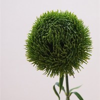 BF-GN03 Vente en gros de fleurs artificielles réalistes dianthus et œillets verts, arrangement imperméable et longue durée, tige de 55 cm pour