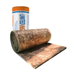 Rouleau d'isolation murale <span class=keywords><strong>en</strong></span> <span class=keywords><strong>laine</strong></span> <span class=keywords><strong>de</strong></span> <span class=keywords><strong>verre</strong></span> sans formaldéhyde R11 R13 R15 R19 R21 R30, certifié Greenguard, isolation écologique marron - Product Image 1