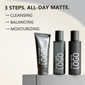 Kit de Cuidado Facial <span class=keywords><strong>para</strong></span> <span class=keywords><strong>Hombre</strong></span> de Marca Privada PM/AM, Limpiador, Tónico y Loción Diarios Simples <span class=keywords><strong>para</strong></span> OEM/ODM, Set de Cuidado Facial Masculino - Product Image 3