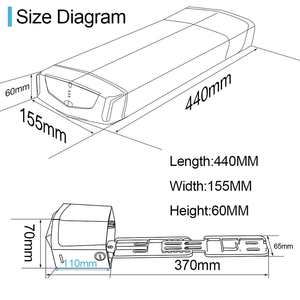 Batterie Li-ion 36V 15Ah 18650 avec support arrière pour vélo électrique 36V 500W, stock français - Product Image 5