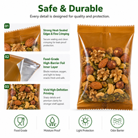 Sachets d'emballage personnalisés pour mélange de noix, avec fermeture robuste et fenêtre, qualité alimentaire, pour arachides et autres en-cas