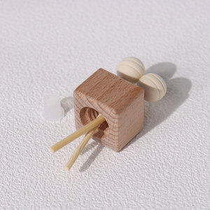 Custom Square 8ML Reed <strong>Diffuser</strong> Glass Aroma <strong>Bottle</strong> Vent Car Air Freshener <strong>Diffuser</strong> <strong>Bottle</strong> With Wooden Cap Vent Clip - Product Image 5