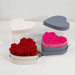 Fiori Stabilizzati Pink Rosas <span class=keywords><strong>Inmortales</strong></span> Nuevos productos 2024 Día de San Valentín Surtido de flores preservadas Rosa en caja de regalo de corazón - Product Image 6