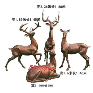 Китайская фабрика, Прямая поставка, статуя оленя из смолы, скульптура для парка животных на продажу
