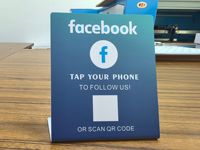Tarjeta NFC 213 Mini Tag con Código QR en Forma de L, Etiqueta de Mesa con Código QR, 13.56 MHz RFID para Pagos, Reseñas de Google con NFC
