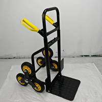 Chariot à main et chariot à roulettes pour monter les escaliers, chariot pliable robuste avec poignée télescopique pour la maison, le bureau, le commerce et l'industrie