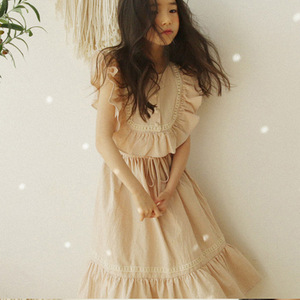 Bán buôn tốt nhất các trang web trẻ em thời trang cô gái bông trẻ em Yếm trẻ em ăn mặc cho quần áo nhập khẩu trẻ em - Product Image 2