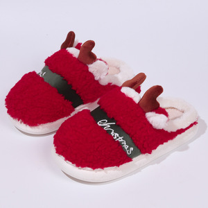Nuevas Pantuflas Navideñas de Algodón con Suela Suave Antideslizante, Diseño de Ciervo, como Regalo de Navidad - Product Image 2