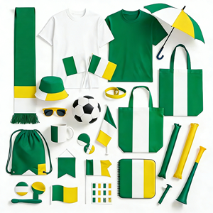 Custom Logo Printed Football Cheering Products Scarves Caps Flags Gift Set Silk Screen Printing Custom Colors Sizes for Events - Product Image 1