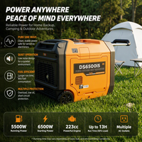 Générateurs à essence à onduleur 5KW avec télécommande, démarrage électrique, faciles à déplacer, avec roues, en stock, 50Hz, à vendre