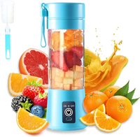 Mixeur-Presse-Agrumes Portable Rechargeable en Gros, Jus Fraîchement Pressé, Sécurité Personnelle, 6 Lames, Mini-Presse-Agrumes