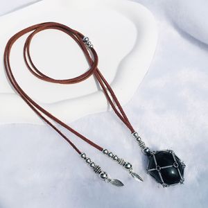Bohemian Adjustable Holder Necklace Leather Rope Fashion Jewelry for Women - Product Image 2