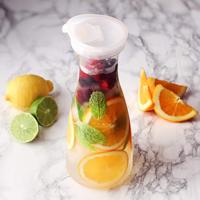 Carafe à boisson moderne en plastique PC transparent écologique de 500 ml avec couvercle et pichets