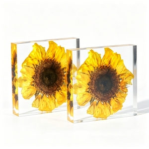 Presse-papiers en résine tournesol écologique personnalisable Décoration de bureau créative et cadeau souvenir pour la maison et le bureau - Product Image 1