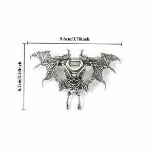 Pince à cheveux rétro gothique Lune et chauve-souris, style viking norvégien, accessoire de coiffure - Product Image 3