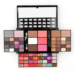 Conjunto de presente de maquiagem orgânica para mulheres, kit de maquiagem profissional para meninas, paleta completa de sombras e sombras, cosméticos orgânicos para olhos