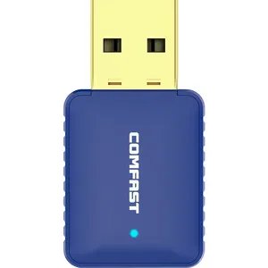 Comfast蓝牙4.2通用串行总线网卡650mbps WiFi5阿尔法无线适配器，适用于电脑通用串行总线加密狗