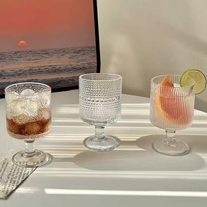 Vente chaude Tournesol <span class=keywords><strong>Verre</strong></span> <span class=keywords><strong>Strié</strong></span> Dessert Tasse Dernière Conception <span class=keywords><strong>Verre</strong></span> Gobelet Whisky Bar Décoration de La Maison <span class=keywords><strong>Verre</strong></span> À Vin Rouge Tasse - Product Image 5