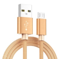 Câble USB 2.0 1M 2M en nylon à profil bas USB vers Micro USB avec gaine en nylon