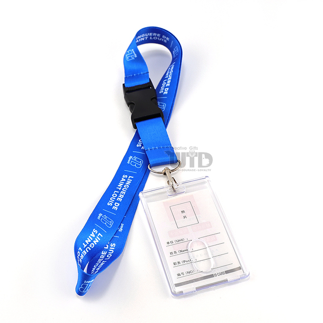 Customizable Polyester Nylon ID Card Badge Holder Lanyard Personalized Neck Strap Hook Accessory for Teacher Staff Sports Event