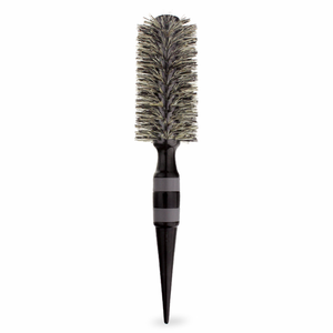 Manche en bois à queue pointue avec anneaux en caoutchouc antidérapants Brosse ronde (brosse à cheveux radiale) avec poils mixtes en forme de V - Product Image 1