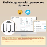 Sirène Intérieure Zigbee Sonoff SNZB-09P pour Maison Intelligente, Contrôle par Application, Alarme Forte, Sons Personnalisés, Alerte Sonore et Lumineuse, Double Alimentation