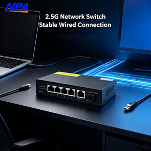 Commutateur <span class=keywords><strong>Ethernet</strong></span> non géré ANPA 7015-2.5G 2.5G 5x2.5G RJ45 +1x10G SFP 60Gbps QoS Plug and Play pour caméra IP, point d'accès Wi-Fi, NAS - Product Image 1