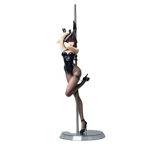 Ingrosso Dipinto originale della ragazza di bellezza di 30cm di altezza legato coniglietta pole dance 1/7 Action figure in piedi