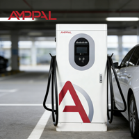 Chargeur DC extérieur intelligent AMPPAL 60KW 240KW à double charge rapide haute puissance pour véhicules électriques, à poser au sol
