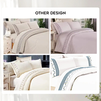 Draps de Lit Tissés Brodés 100 % Polyester, Vente en Gros