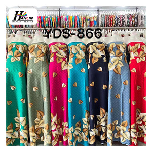 Vải Rayon In Hình Trung Quốc Thiết Kế Mới Cho Đầm Dự Trữ Lô Hàng Trong Thiệu Hưng Keqiao - Product Image 5