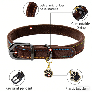 Collar de Lujo para Perros Pequeños y Medianos, Ajustable, de Cuero, con Opciones de Diseño - Product Image 6