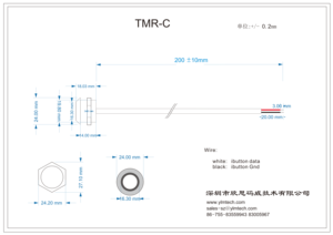 Sonda iButton impermeable TMR-C, lector de contacto para exteriores para sistema de patrullaje y control de acceso - Product Image 2