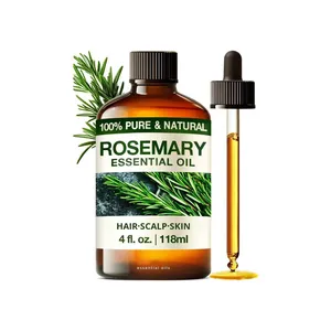 Nuevo Aceite Esencial de Romero Orgánico Puro, 100% Puro, para el Crecimiento del Cabello con Aroma Dulce, Cuidado del Cabello - Product Image 1