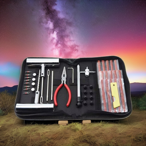 Kit de réparation de pneus de vélo automobile de 46 pièces ensemble d'outils de cloutage de véhicule pour <span class=keywords><strong>garage</strong></span> accessoires de <span class=keywords><strong>voiture</strong></span> outil de réparation de bouchon de crevaison pour voitures vélos - Product Image 3