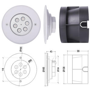 Luces subacuáticas LED empotradas impermeables de acero inoxidable Hot Spring IP68 6W RGB luces de <span class=keywords><strong>piscina</strong></span> <span class=keywords><strong>foco</strong></span> subacuático led - Product Image 3