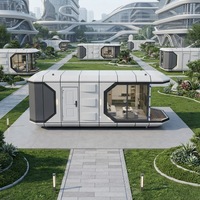 Vente en gros directe usine : Maison capsule spatiale préfabriquée de luxe, cabine d'hôtel modulaire, conception personnalisée pour les complexes hôteliers et le camping