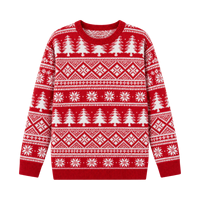 Pull de Noël pour homme OEM ODM, pull tricoté personnalisé avec logo frontal, vêtements tricotés pour les fêtes d'hiver en gros